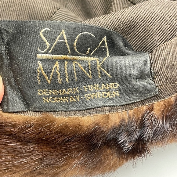 Vintage Saga Mink Fur Hat Size 21 1/2" - Picture 6 of 6